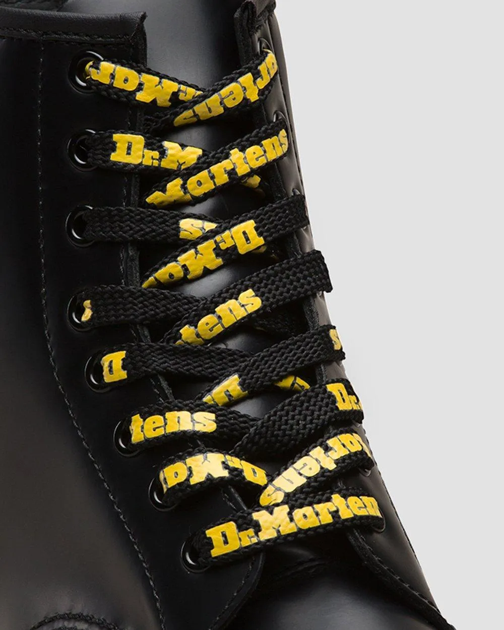 140cm Black/Yellow Logo Lace (8-10 eye shoe)