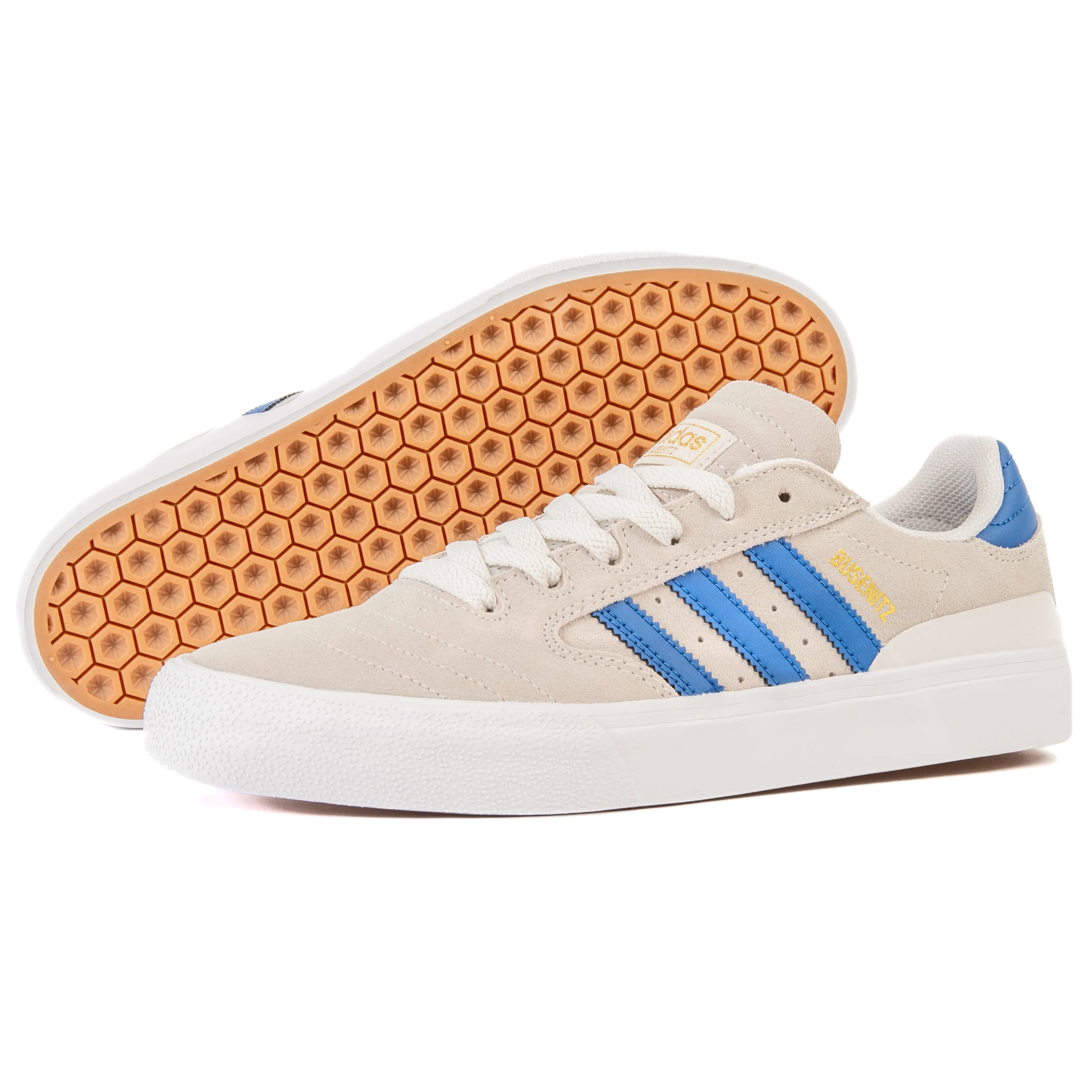 Adidas - Busenitz Vulc II (Crystal White/Royal Blue/Gold Metallic)