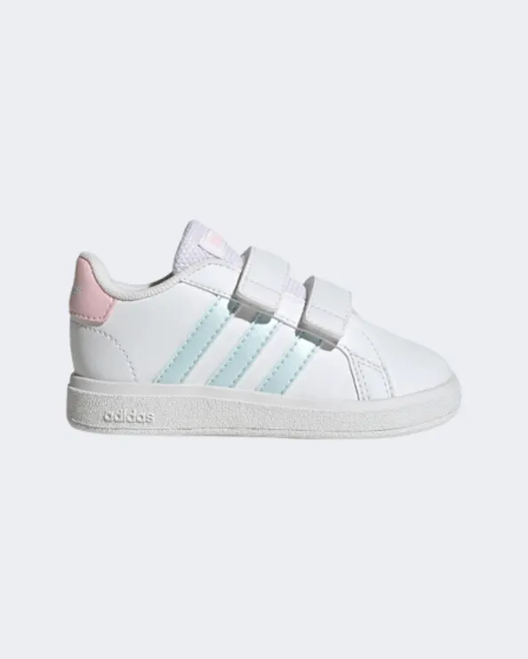 Adidas Grand Court Infant-Girls Sportswear Shoes White/Turquoise Gx7160