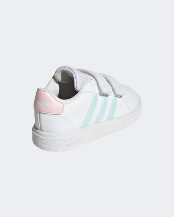 Adidas Grand Court Infant-Girls Sportswear Shoes White/Turquoise Gx7160