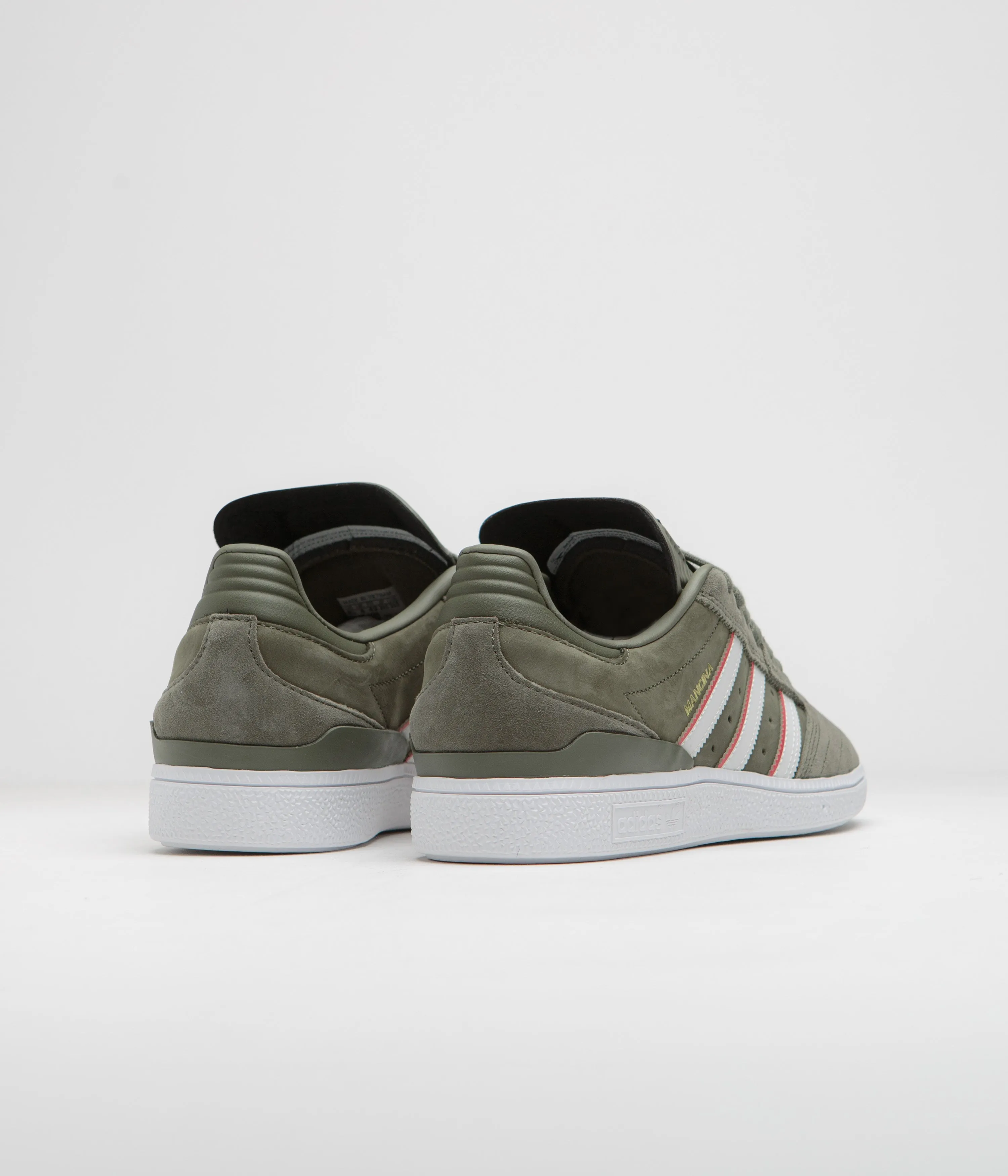 Adidas x Dan Mancina Busenitz Shoes - Olive Strata / Red / FTWR White