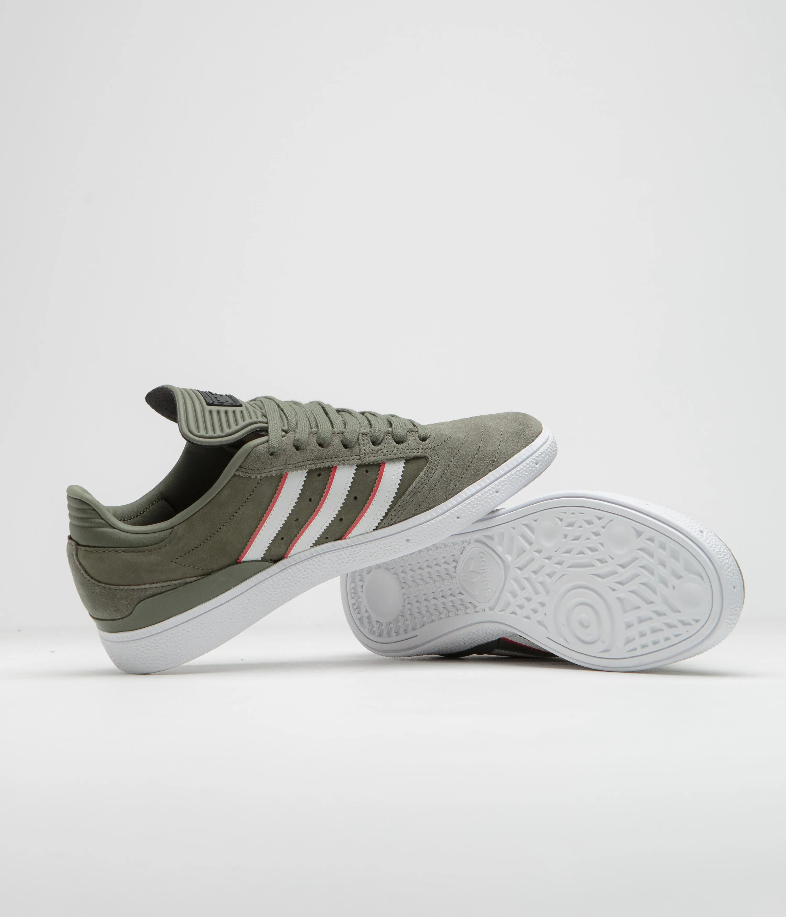 Adidas x Dan Mancina Busenitz Shoes - Olive Strata / Red / FTWR White