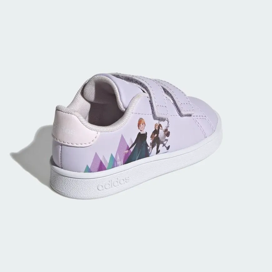 Adidas X Disney Frozen Anna And Elsa Advantage Infant Tennis Shoes Purple