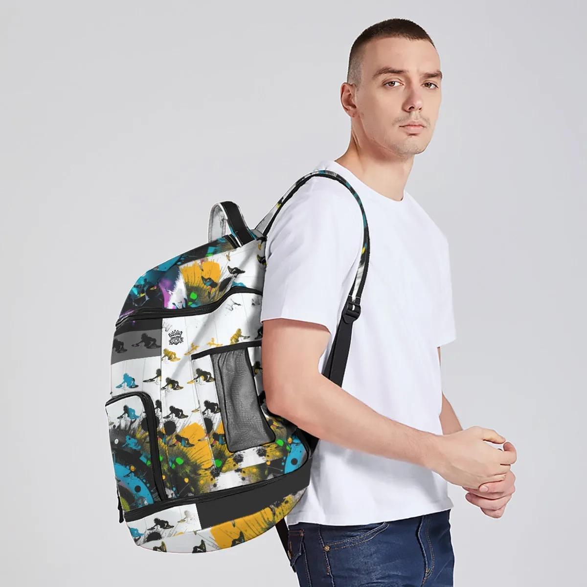 All-Over Print Multifunctional Backpack Rave