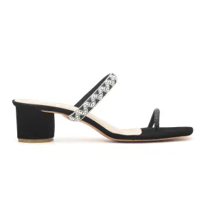 Black Fancy Chappal FN0592