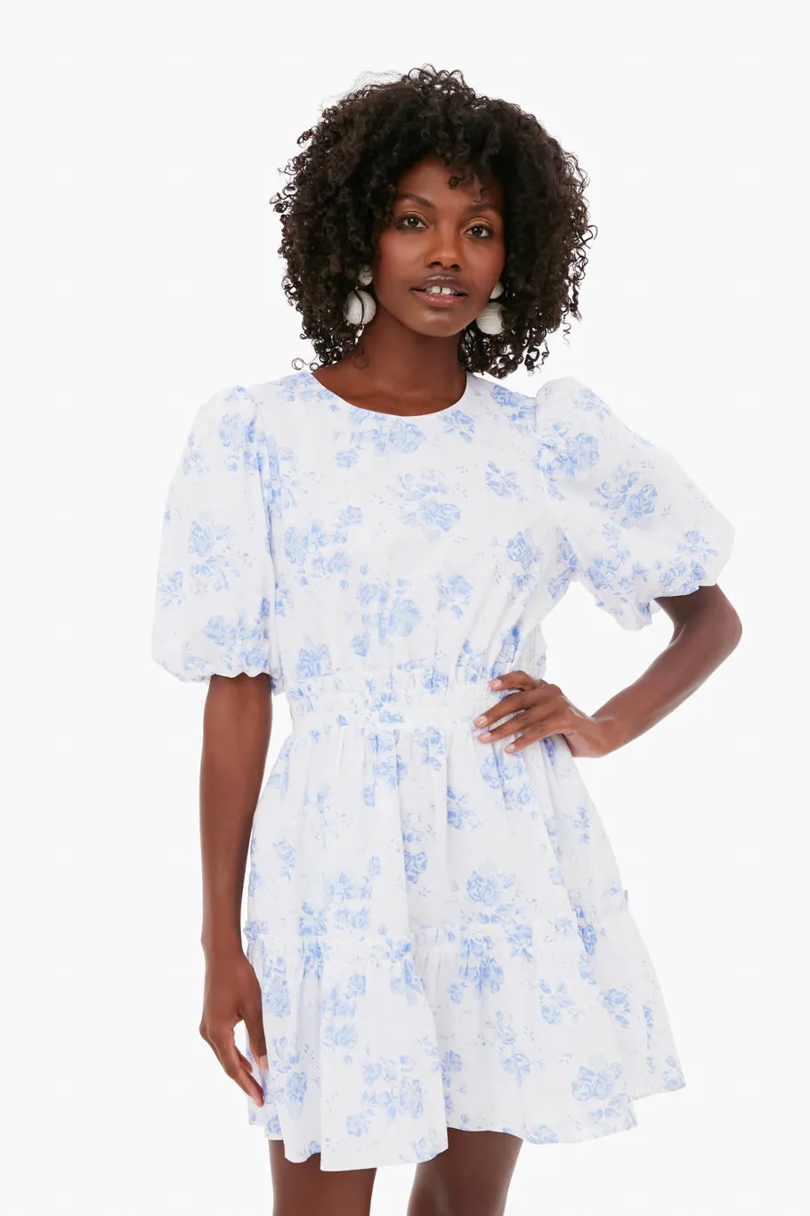 Blue Chintz Terry Mini Dress