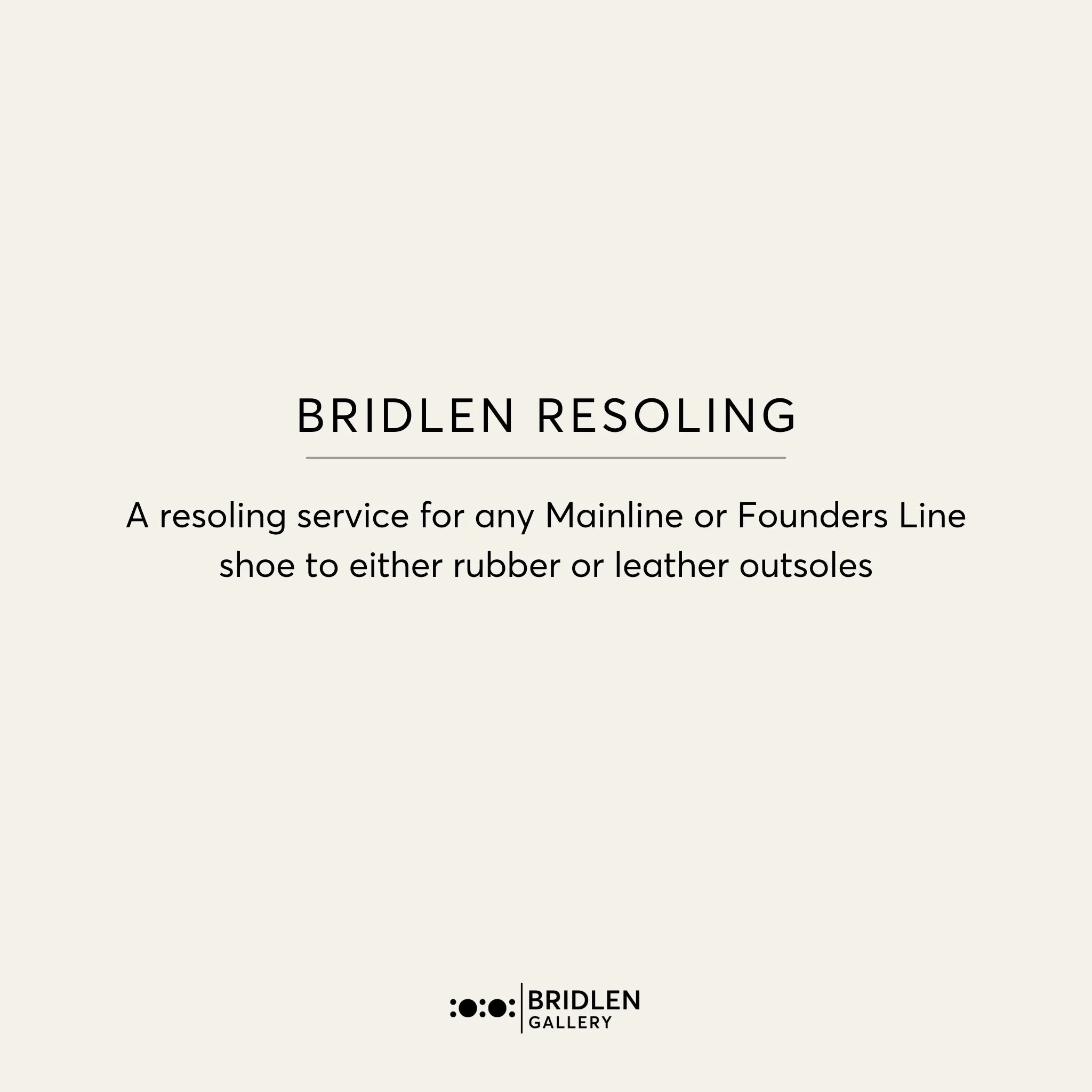 Bridlen Resoling