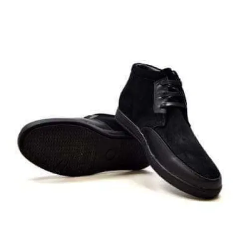 British Walkers Birmingham Bally Style Men's Black Suede and Leather High Tops