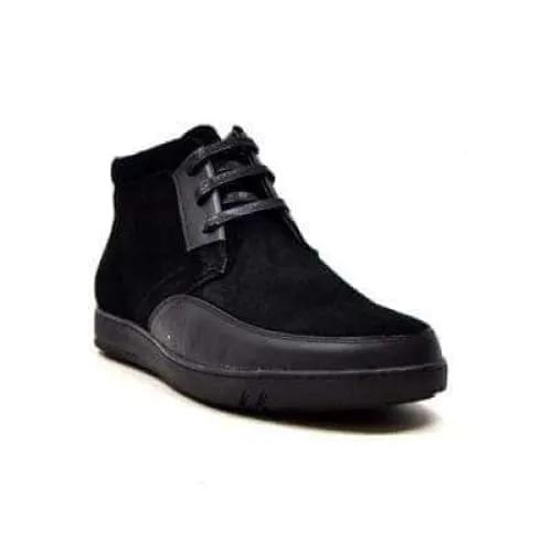 British Walkers Birmingham Bally Style Men's Black Suede and Leather High Tops