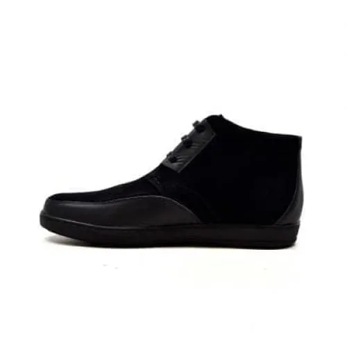 British Walkers Birmingham Bally Style Men's Black Suede and Leather High Tops