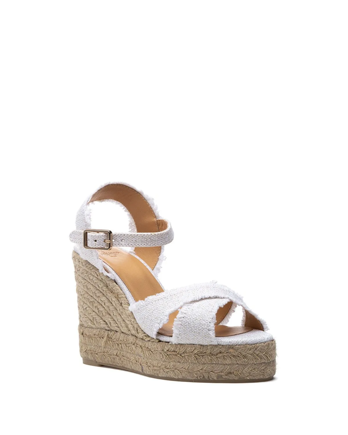 Bromelia Wedge Espadrilles Blanco Oro