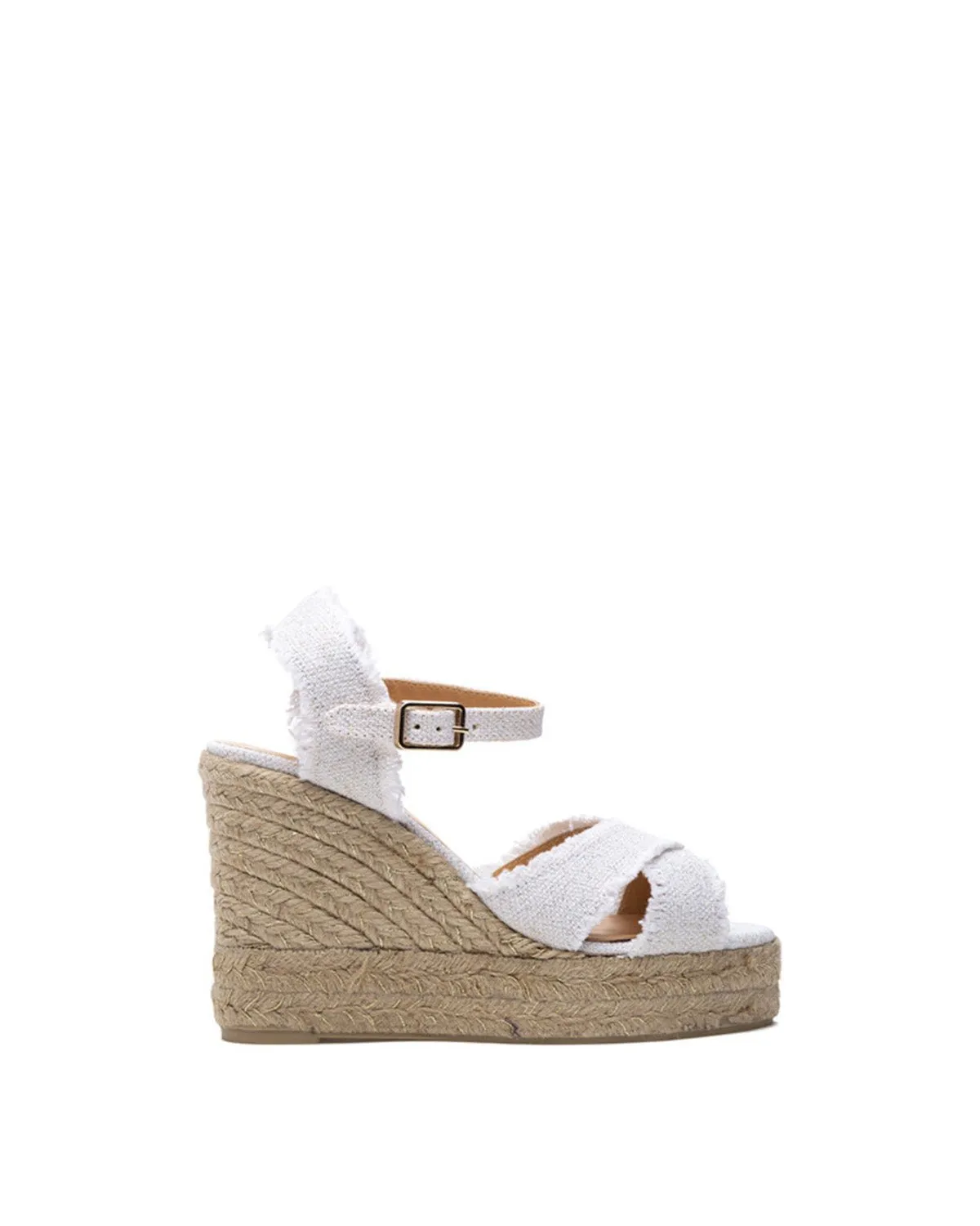 Bromelia Wedge Espadrilles Blanco Oro