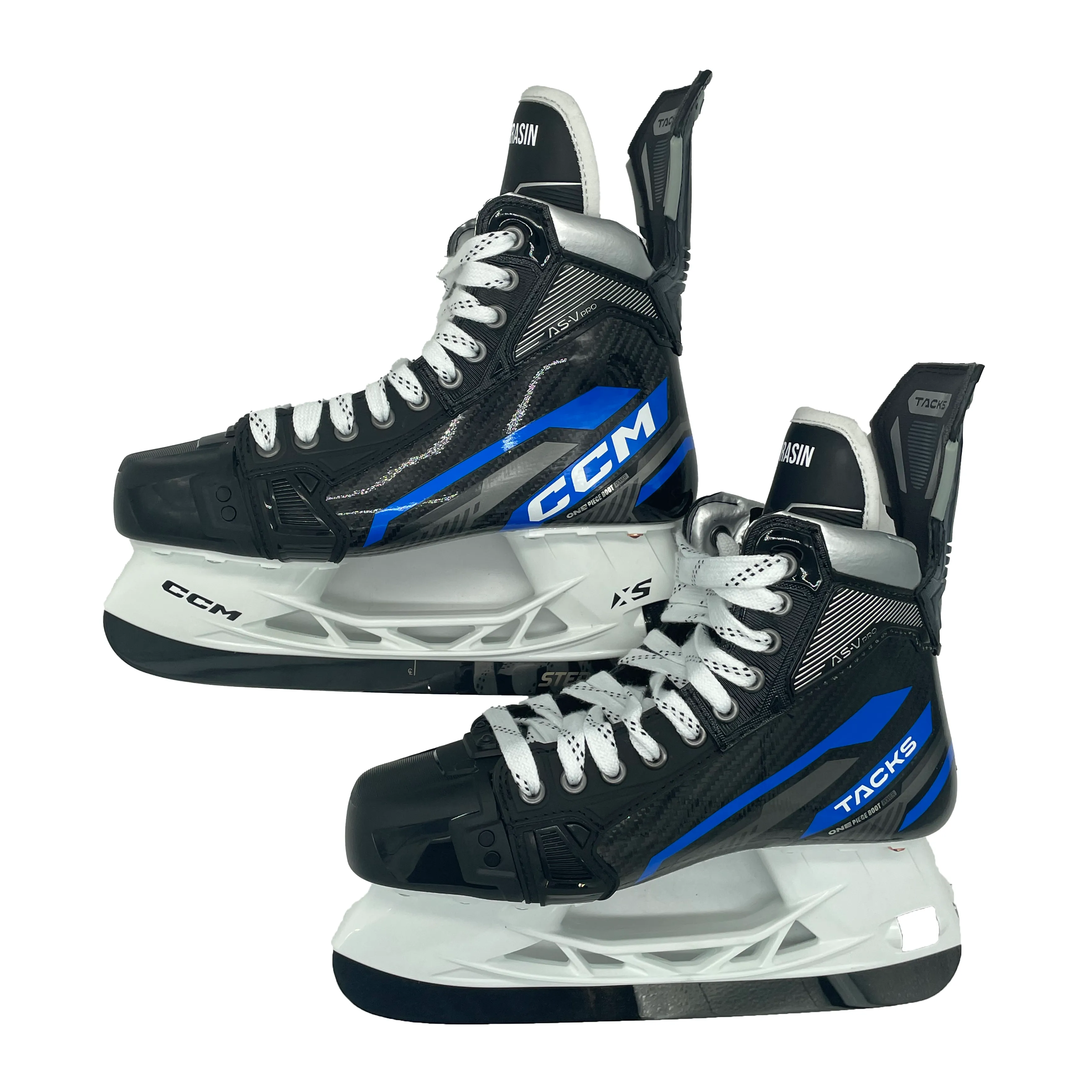 CCM Tacks AS-V Pro - Pro Stock Hockey Skates - Size 8.5R (Black/Blue)