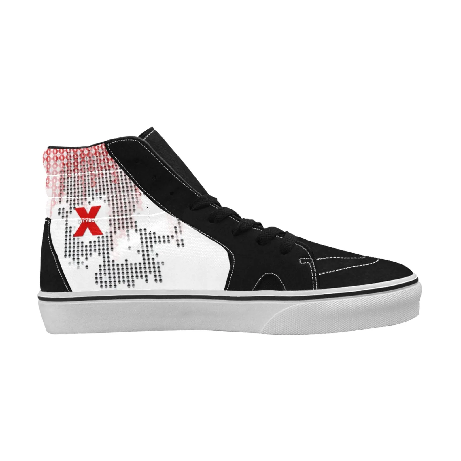 CITYBOY NYC Print Men's High Top Skateboarding Shoes (Model E001-1)