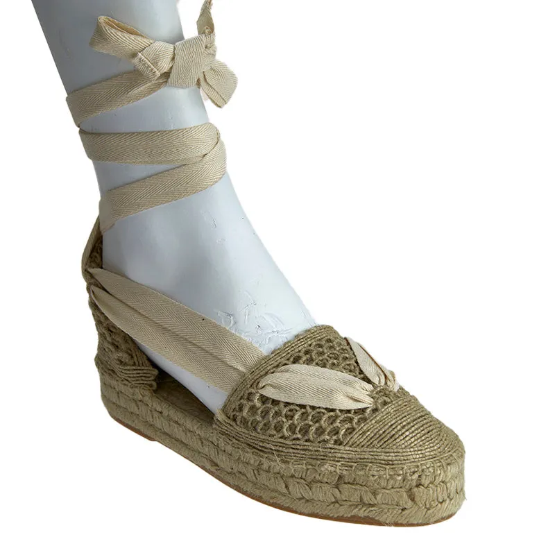 Clementine Jute Ribbon Espadrille - Natural -Sample Size 37