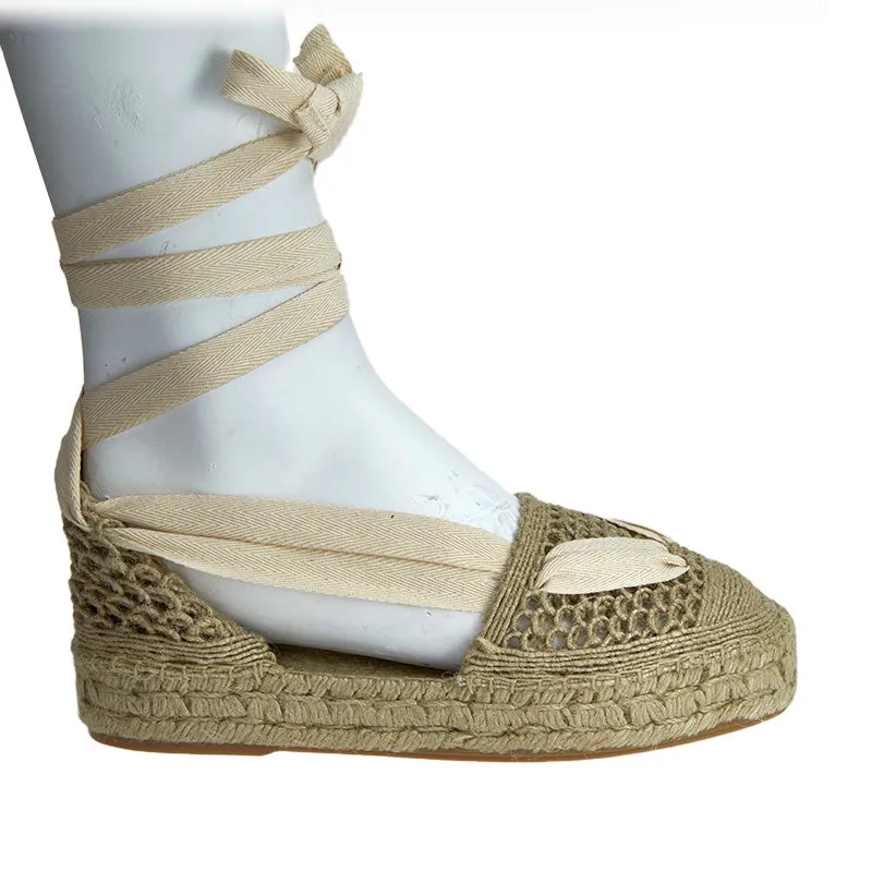 Clementine Jute Ribbon Espadrille - Natural -Sample Size 37