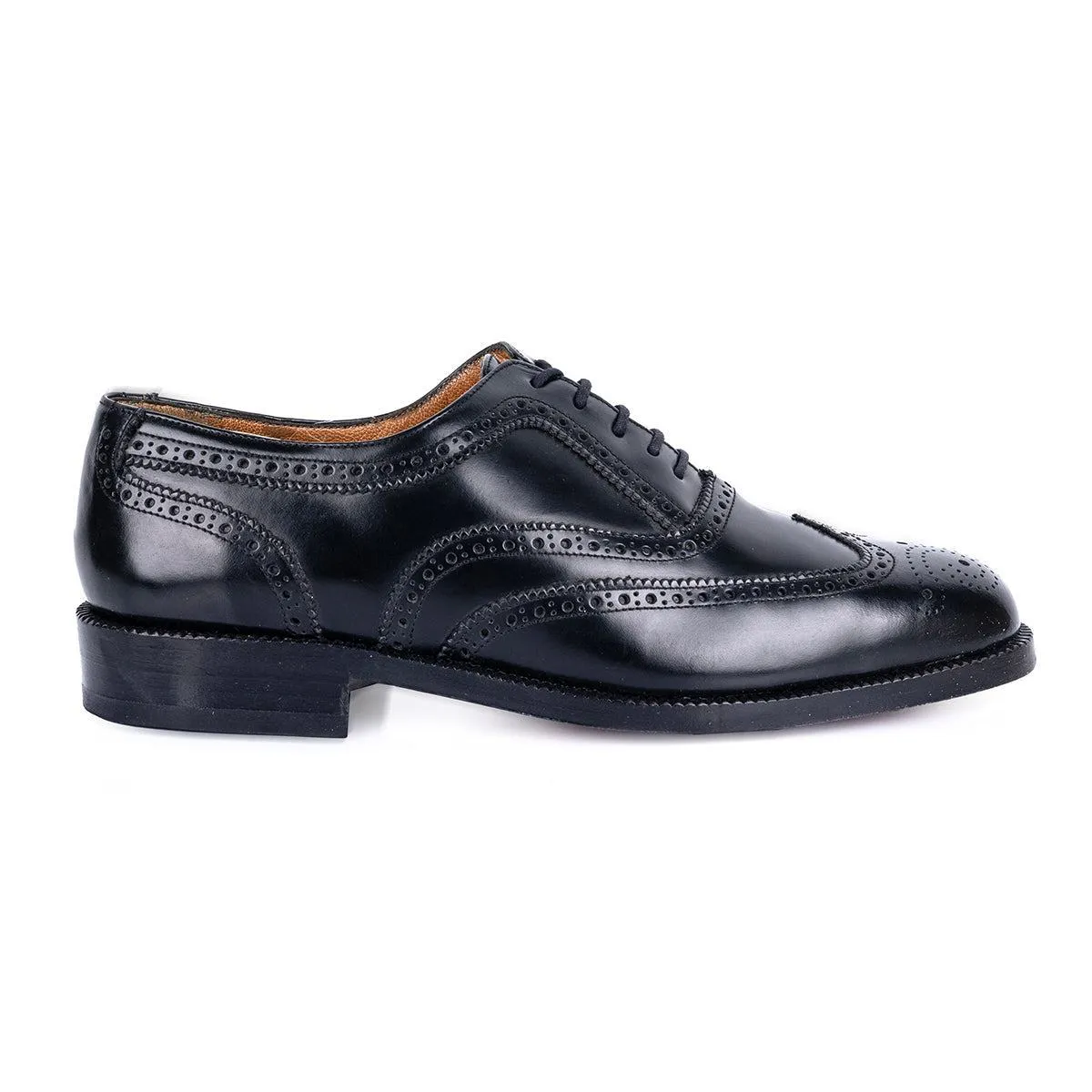 Crown British Style Oxford Formal Lace Ups Leather Black Colour For Men