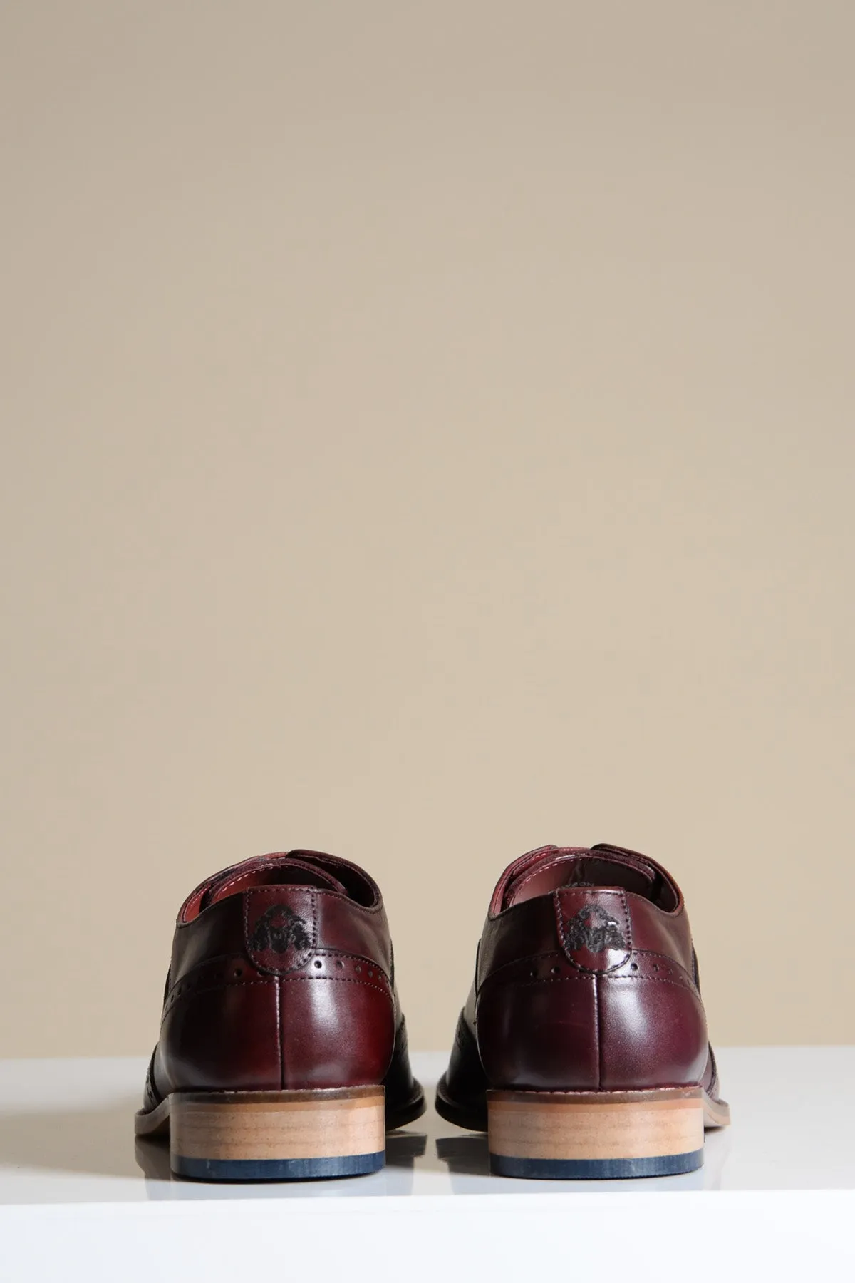 DAWSON - Bordeaux Burgundy Wingtip Oxford Brogue Shoe