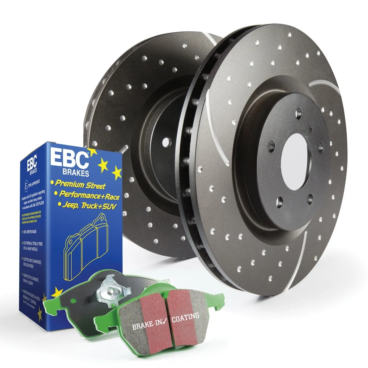 EBC Brakes S10KF1102 S10 Kits Greenstuff 2000 and GD Rotors