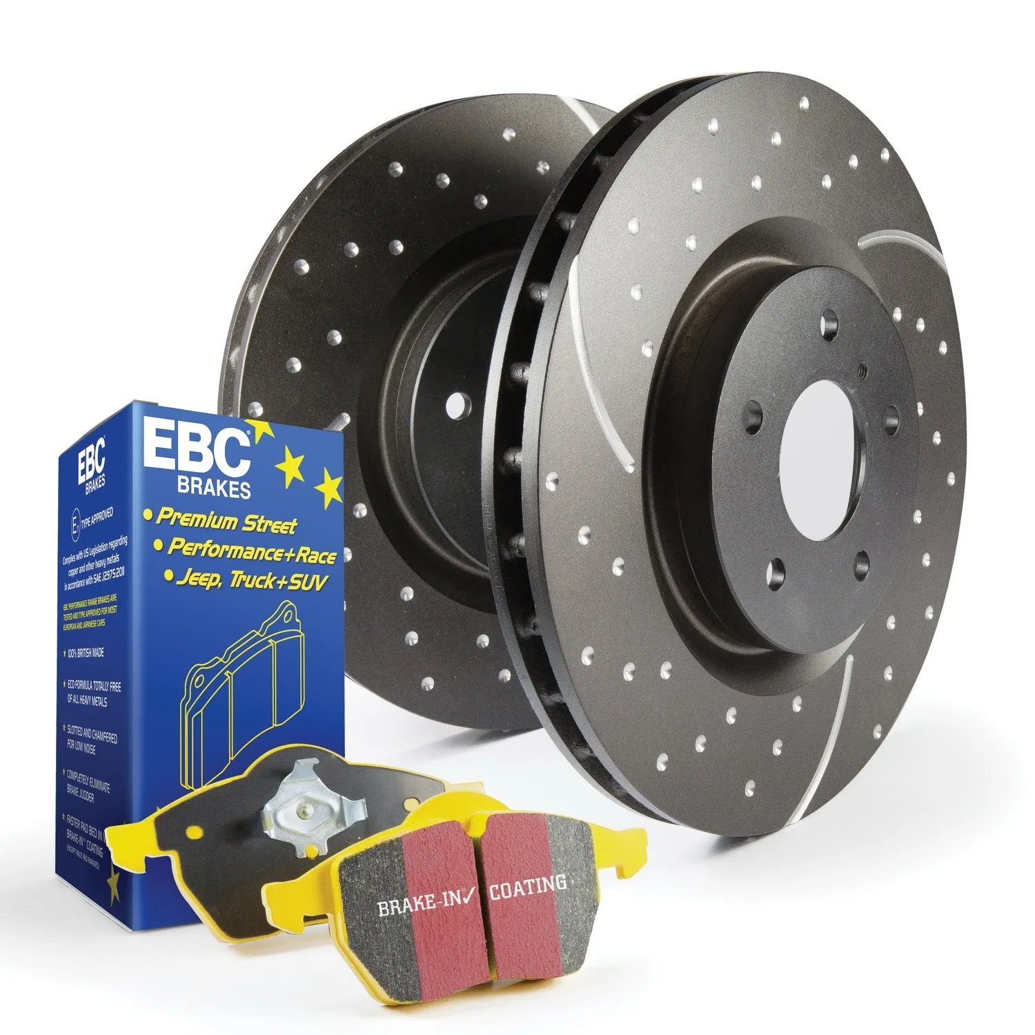 EBC Brakes S5KF1354 S5 Kits Yellowstuff And GD Rotors