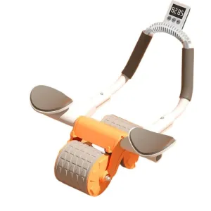 Elbow Support Automatic Rebound Abdominal Wheel Core Muscle Ab Trainer with Counter Display Fitness Exercise Roller Wheel