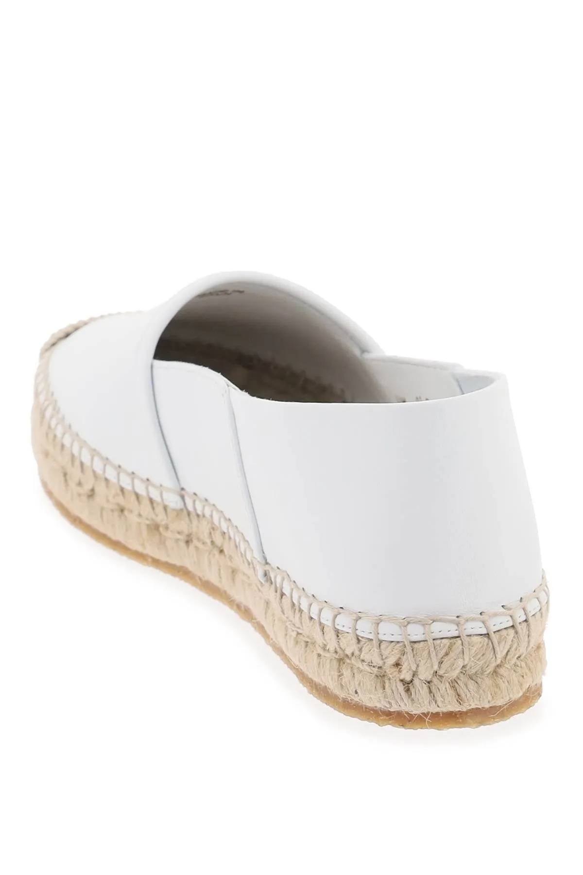 Ferragamo Luxurious White Leather Espadrilles for Women