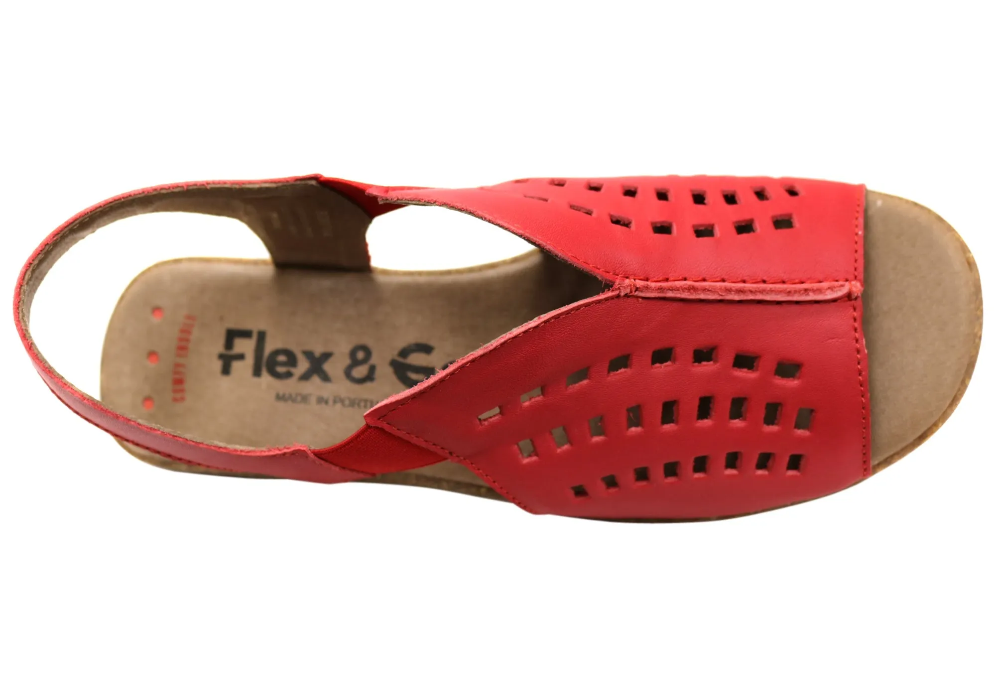 Flex & Go Rochela Womens Comfortable Leather Sandals Made In Portugal