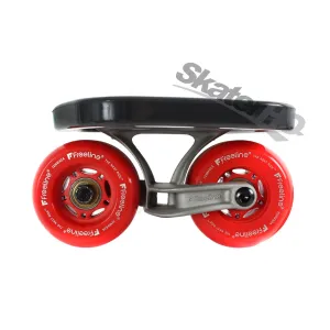 Freeline Pro Skates Red/Wood w/ Pro Edge Guards