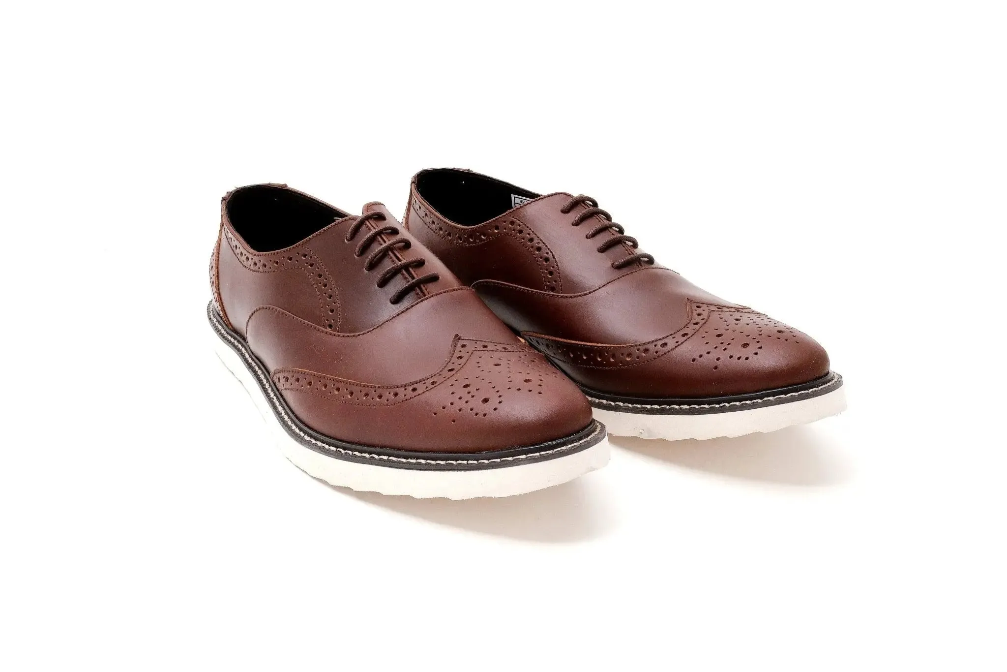 GUEVARRA Wingtip Oxford in Rubber Sole - Walnut