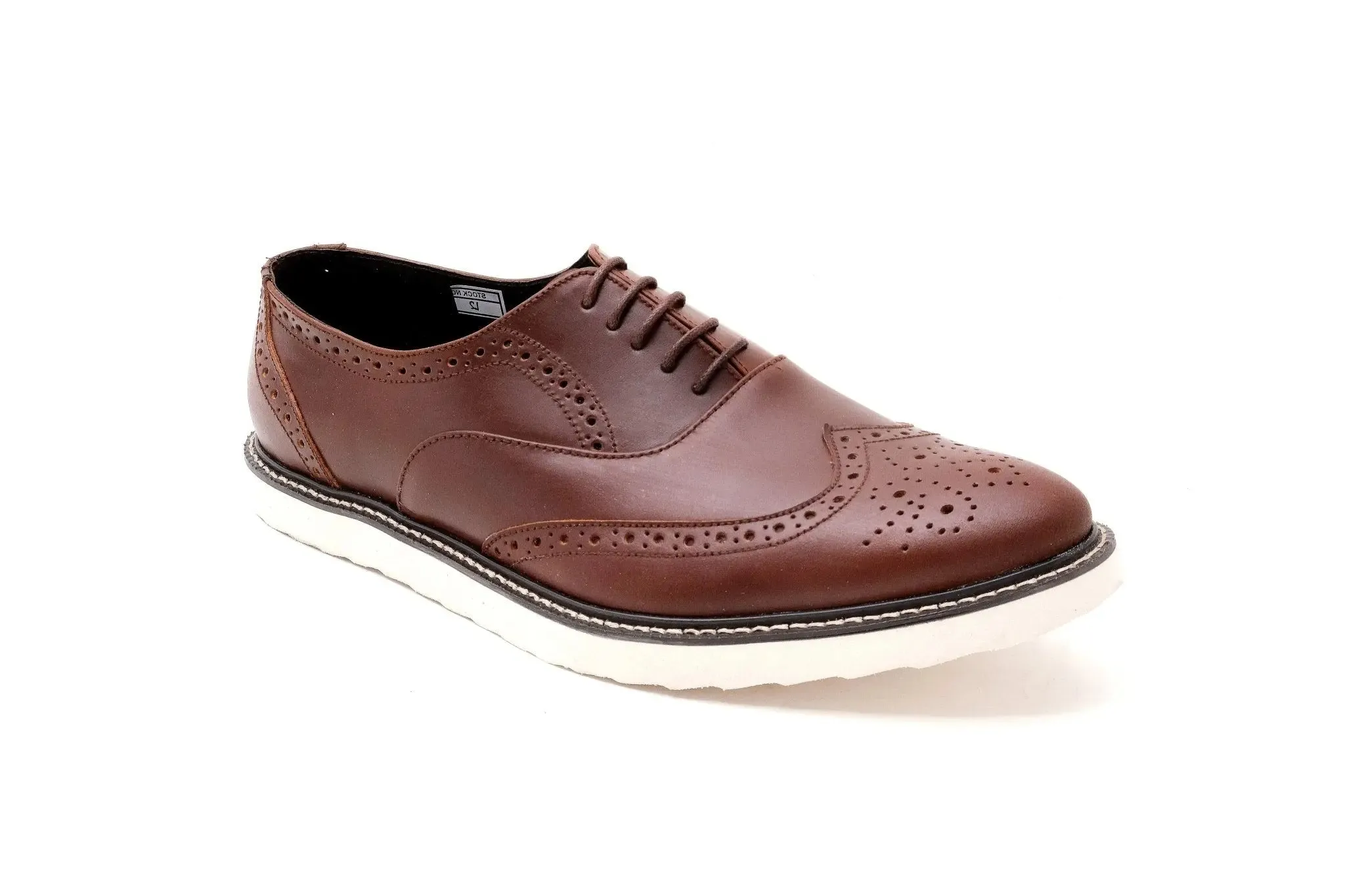 GUEVARRA Wingtip Oxford in Rubber Sole - Walnut