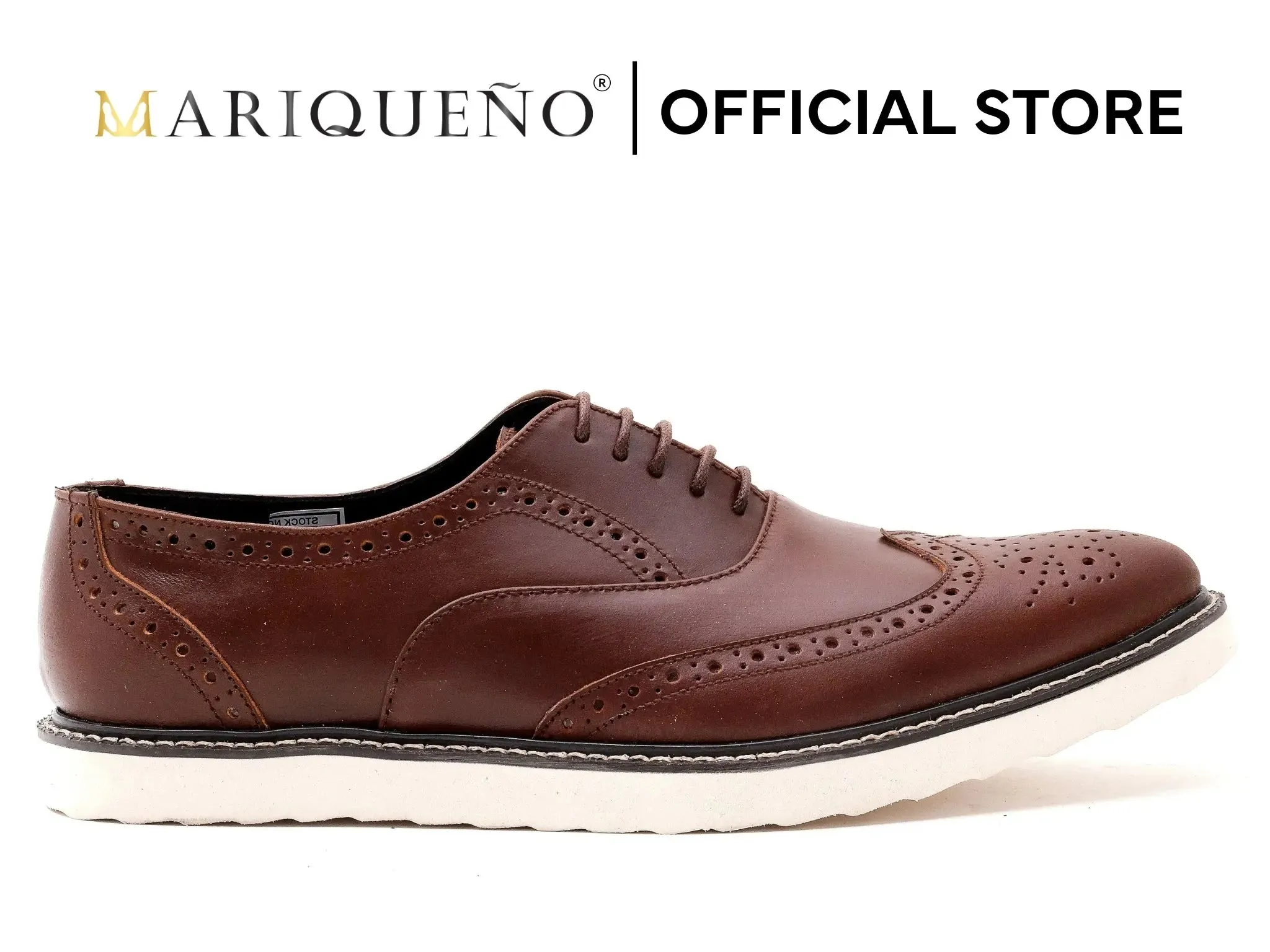 GUEVARRA Wingtip Oxford in Rubber Sole - Walnut