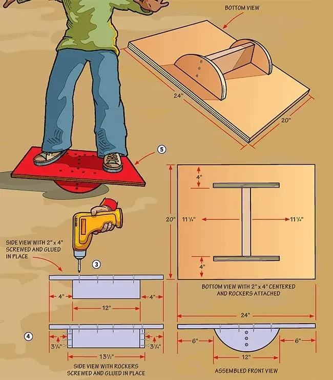 Health Benefits Balance Board Occupational Therapy For Balance Board Physiotherapy Equipments (Without Rollar)