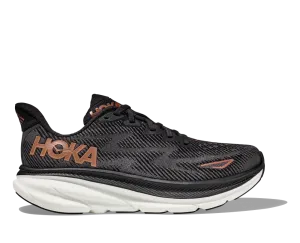 'Hoka' Women's Clifton 9 - Black / Copper (Wide)