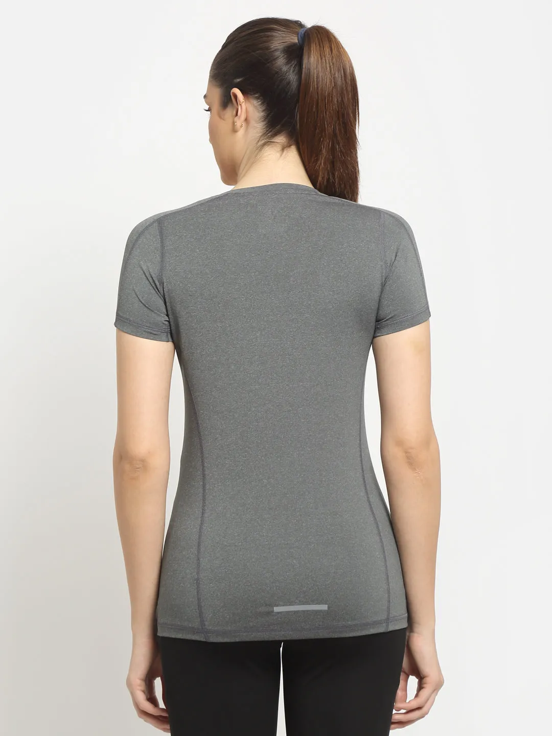 Invincible Women’s Stretch Round Neck Solid Tee