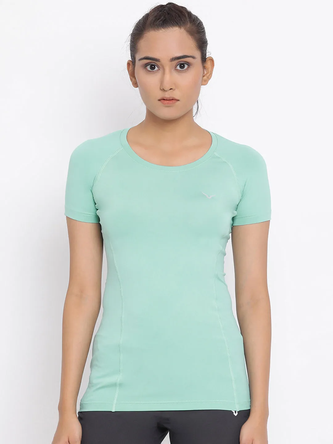 Invincible Women’s Stretch Round Neck Solid Tee