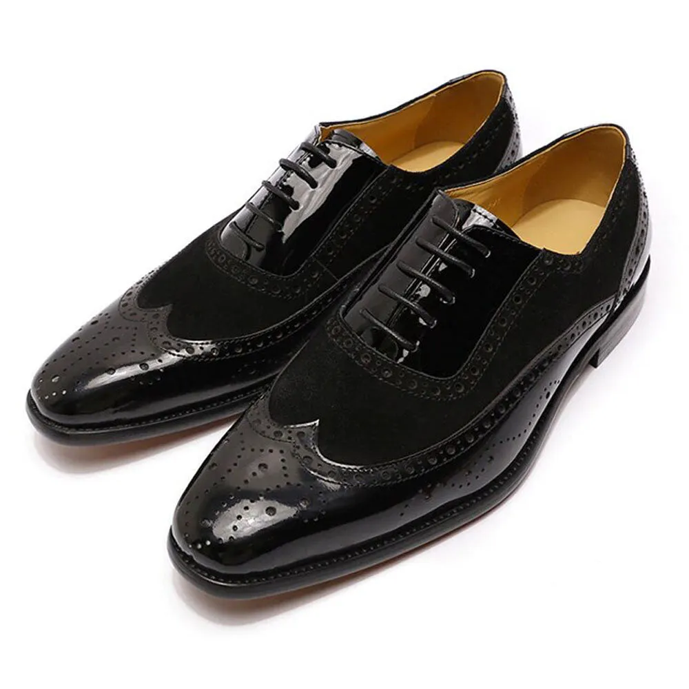 Jon Black Patent & Suede Oxford