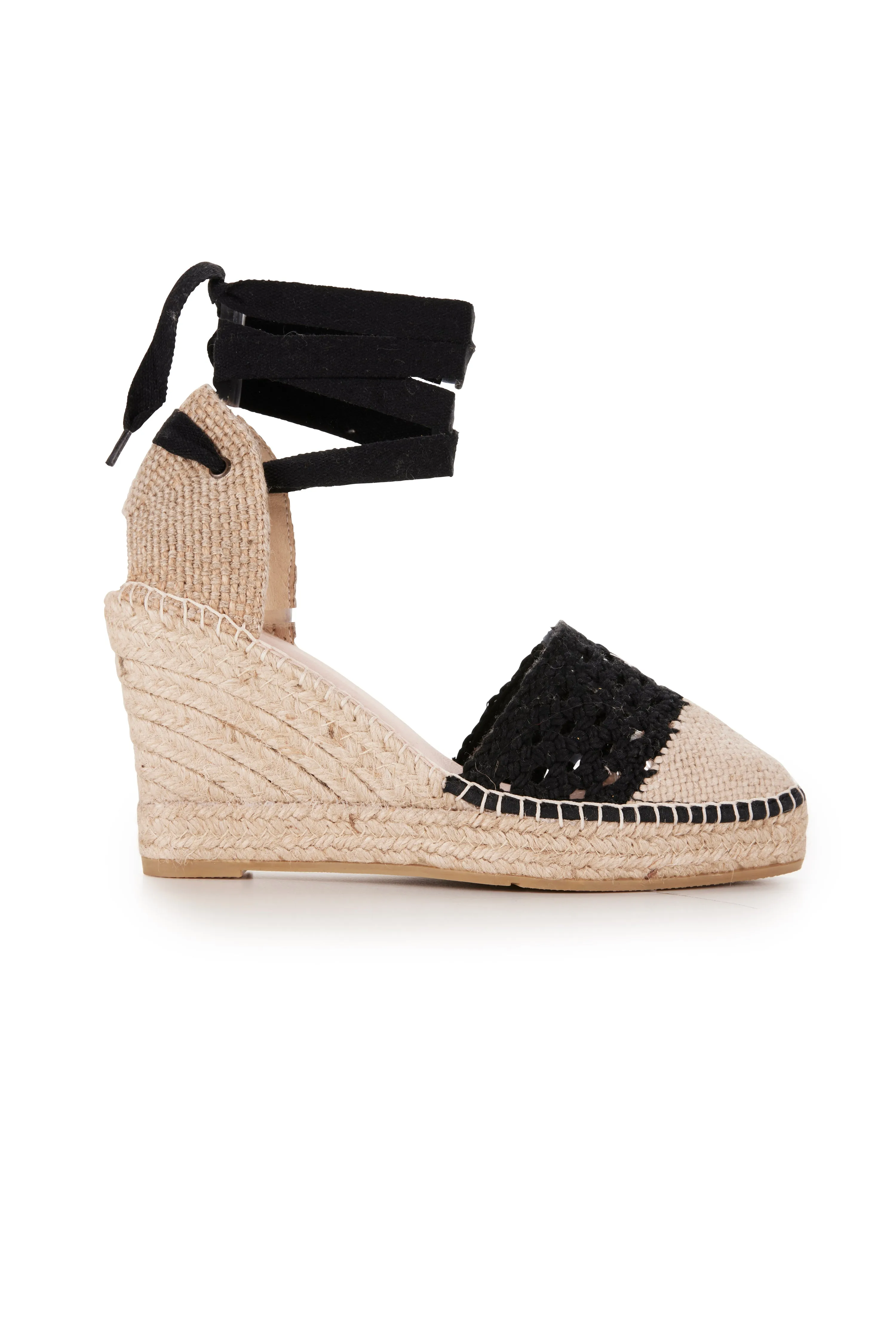 Lacery Espadrille - Natural/Black - Sample Size 37