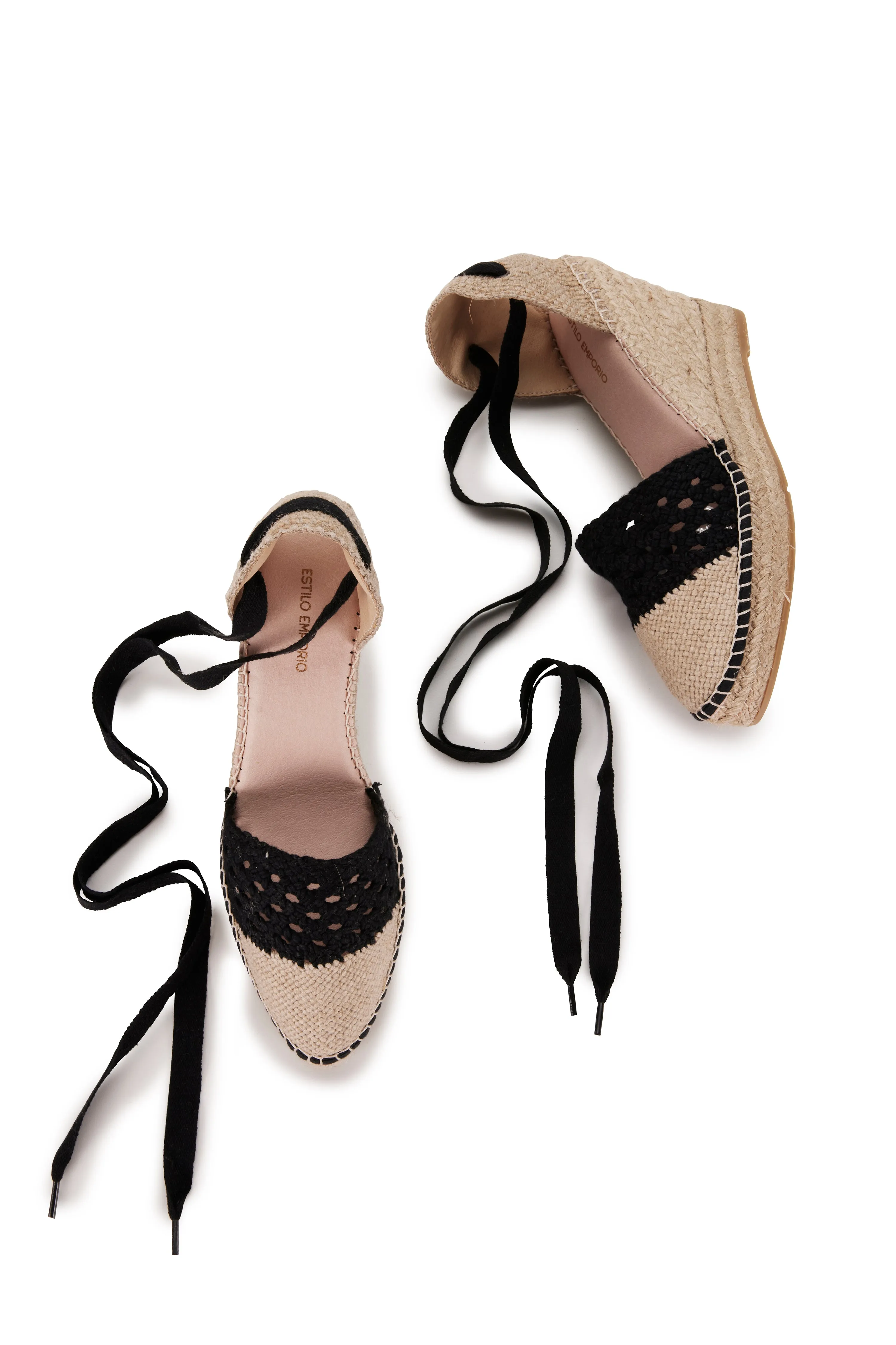 Lacery Espadrille - Natural/Black - Sample Size 37