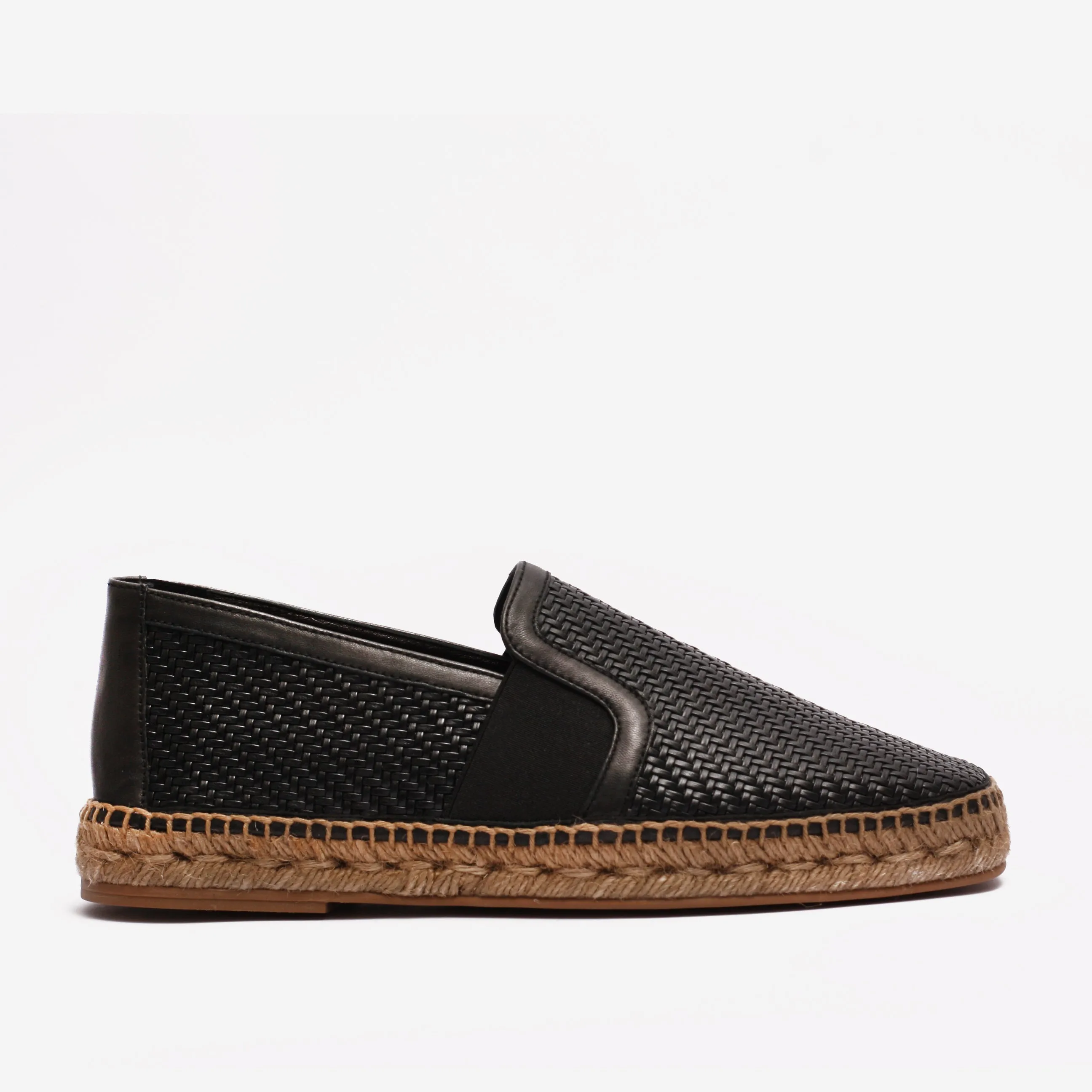 Luxury Men's Espadrilles Genuine Leather Tribeca Black