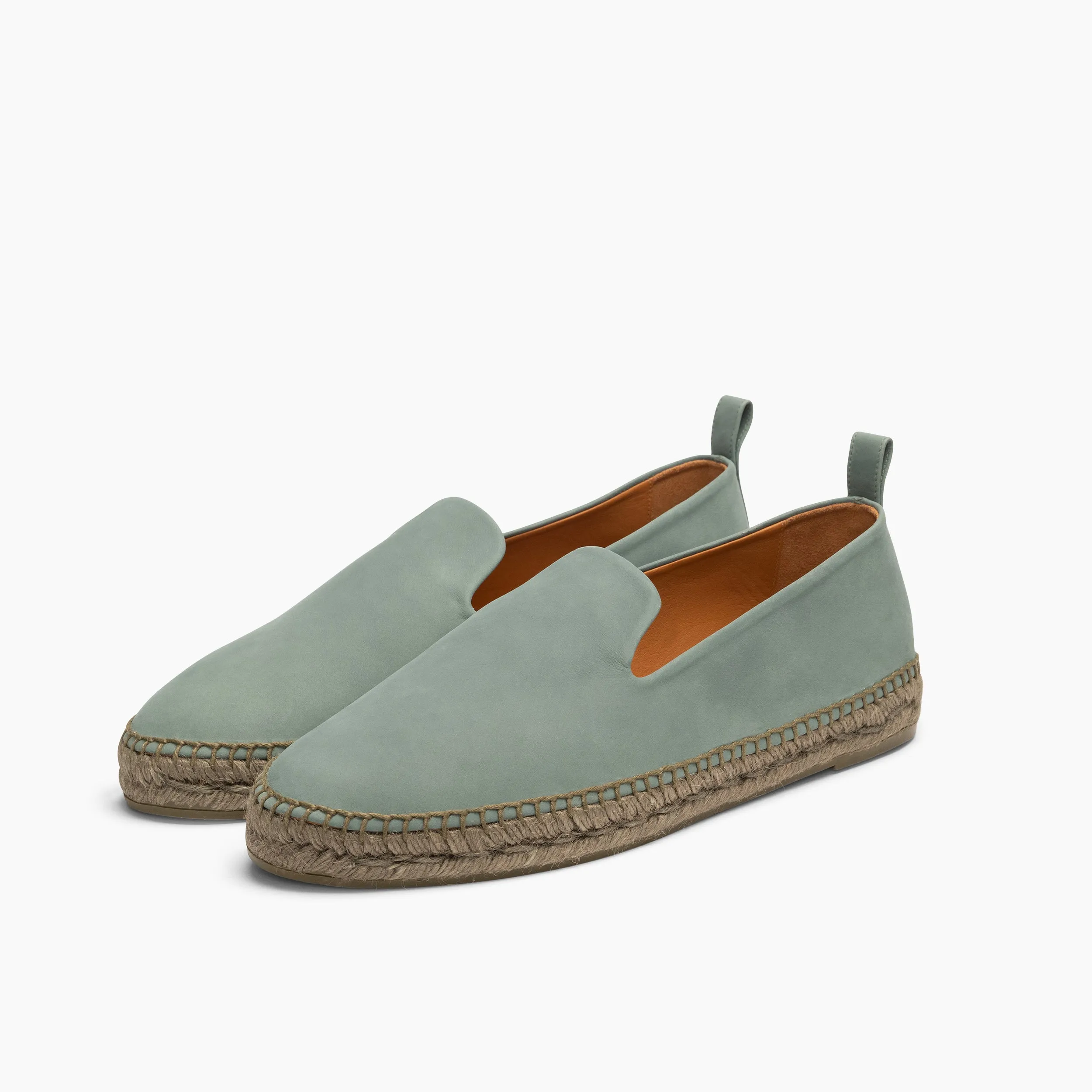 Luxury Men's Espadrilles Gozo Genuine Leather Light Moss