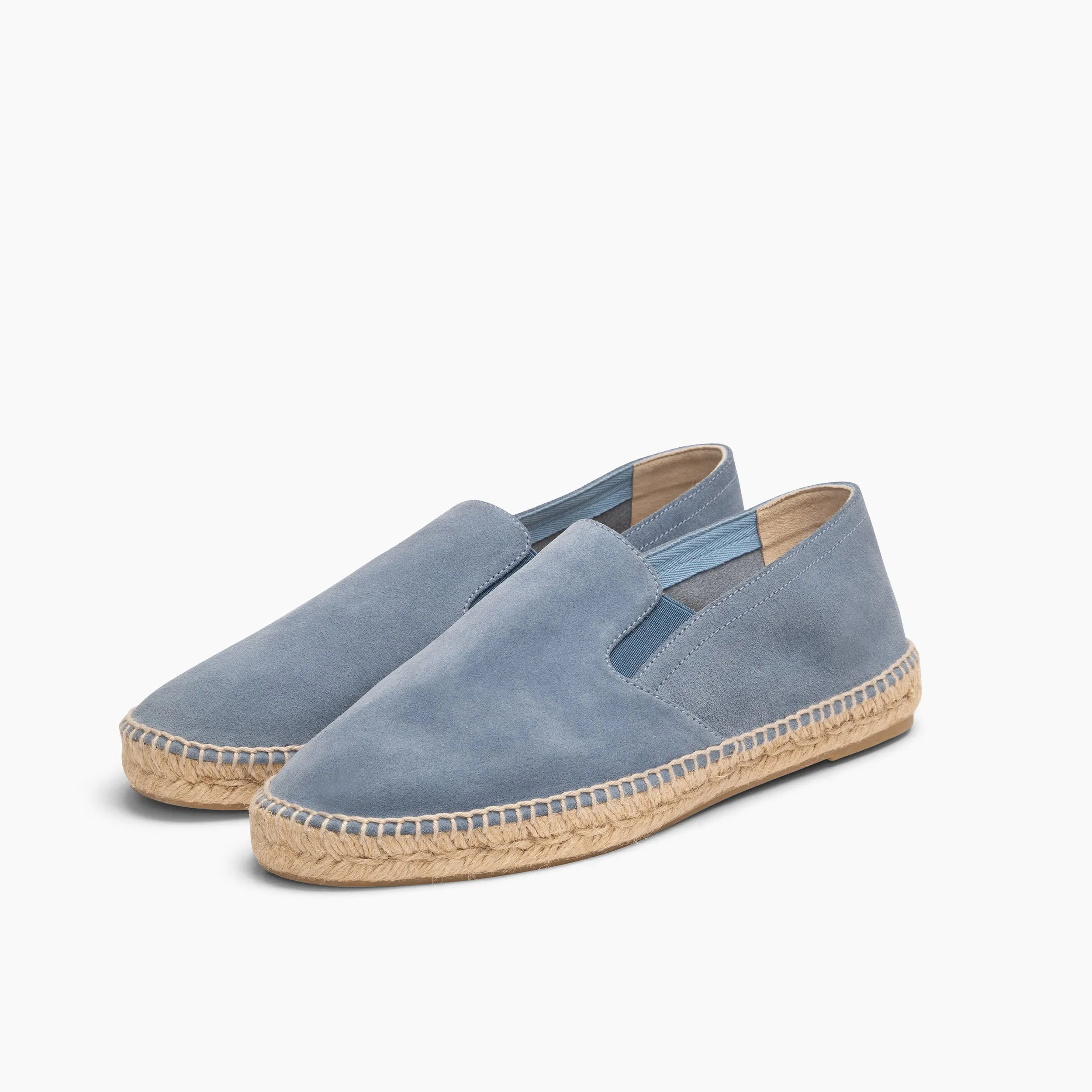 Luxury Men's Espadrilles Jonathan Genuine Suede Blue