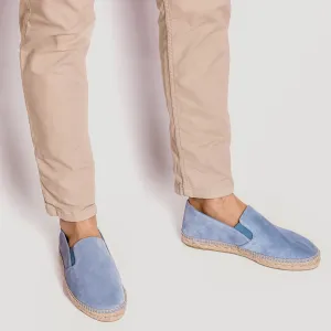 Luxury Men's Espadrilles Jonathan Genuine Suede Blue