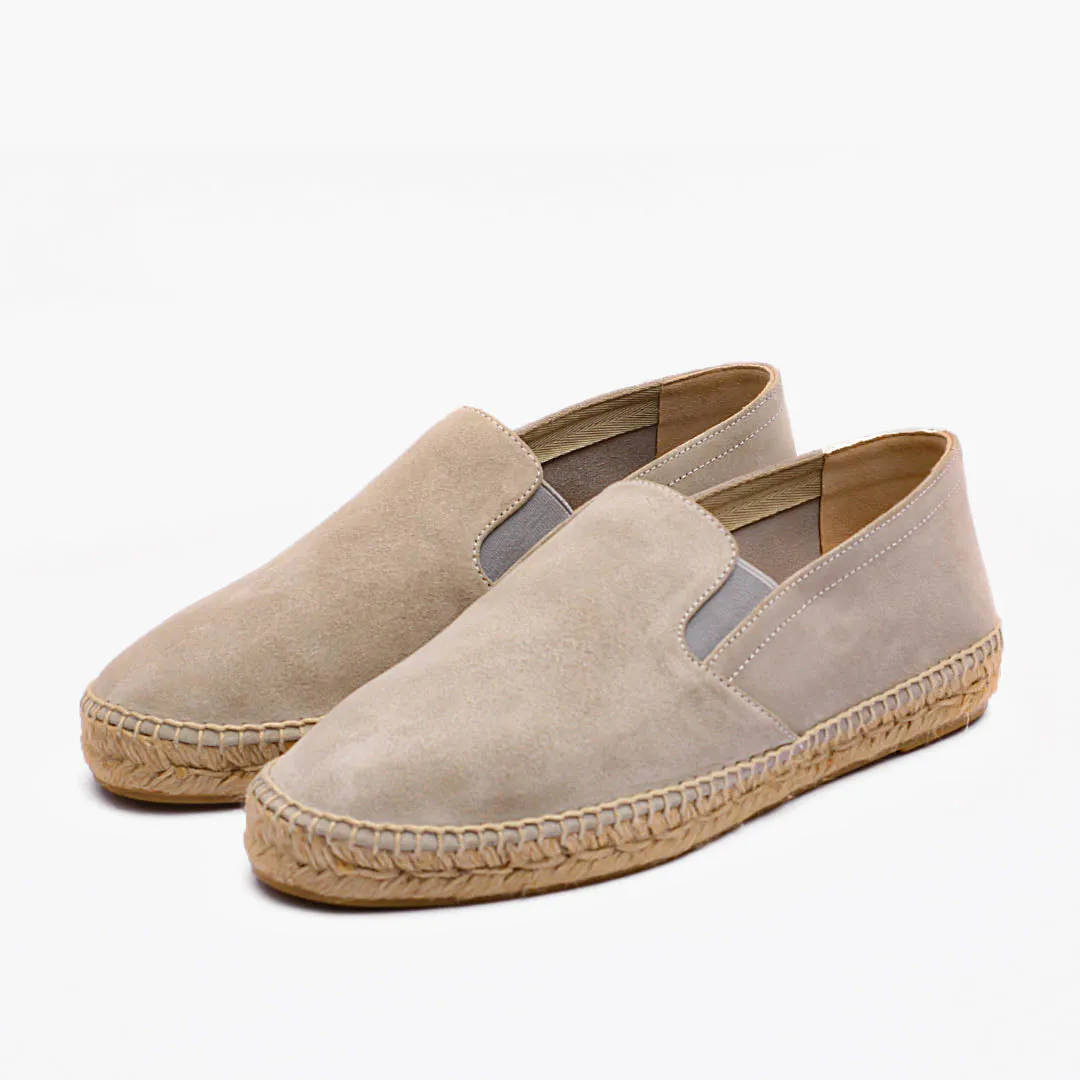 Luxury Men's Espadrilles Jonathan Genuine Suede Grey