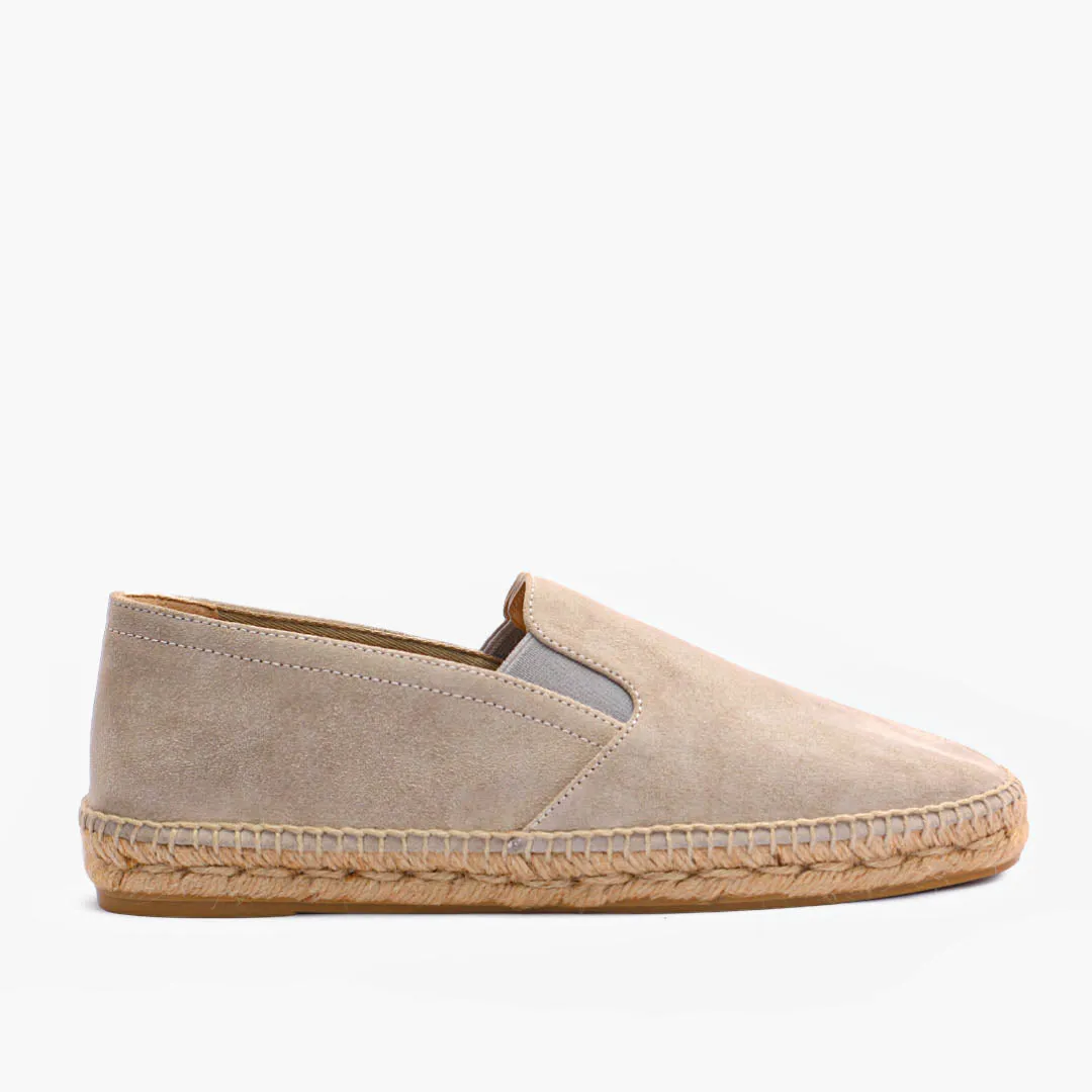 Luxury Men's Espadrilles Jonathan Genuine Suede Grey