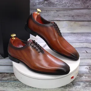 Men Leather Handmade Dress Oxford Shoes