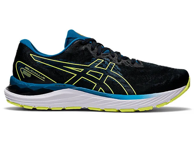 Men's Asics Gel-Cumulus 23, Black/Glow Yellow, 14 D Medium