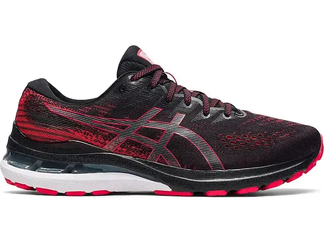 Men's Asics Gel-Kayano 28, Black/Electric RED, 11.5 D Medium