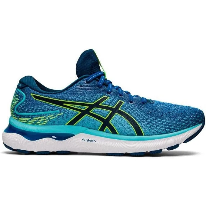 Men's Asics GEL-Nimbus 24, Lake Drive/Hazard Green, 13 D Medium