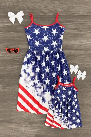 Mom & Me - Patriotic American Flag Tank Dress