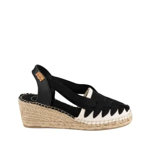 Multicolor Cotton Blend Wedge Espadrille for Women - Tracy-CU